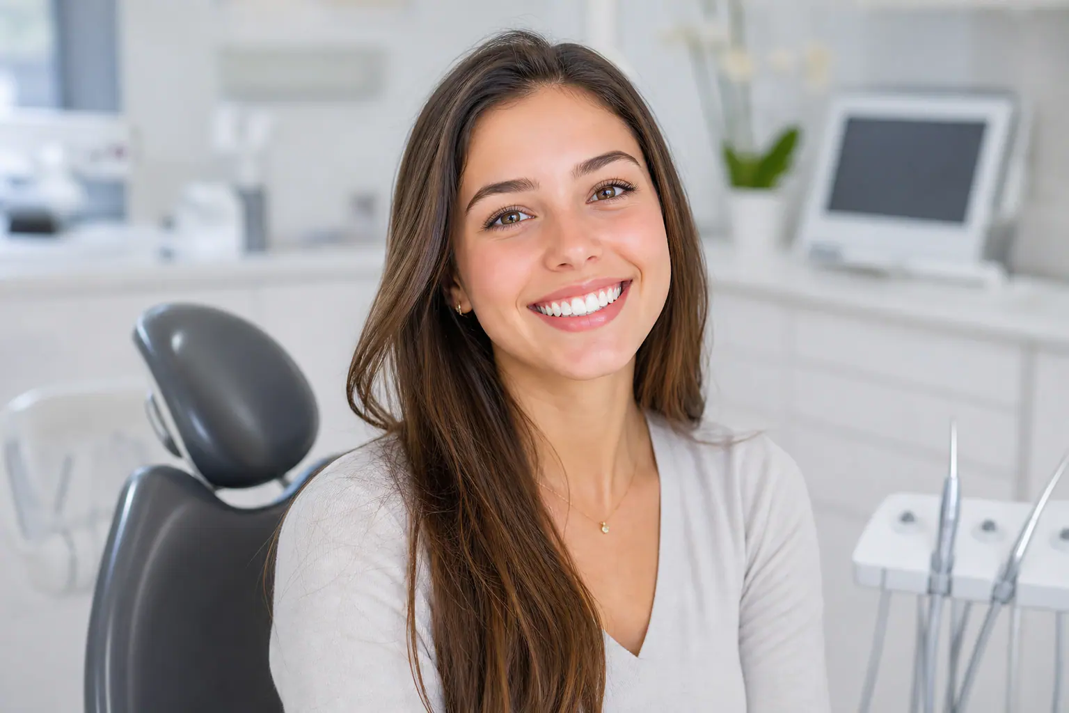 Smile after closing tooth gaps - Al Ahli Center Abu Dhabi