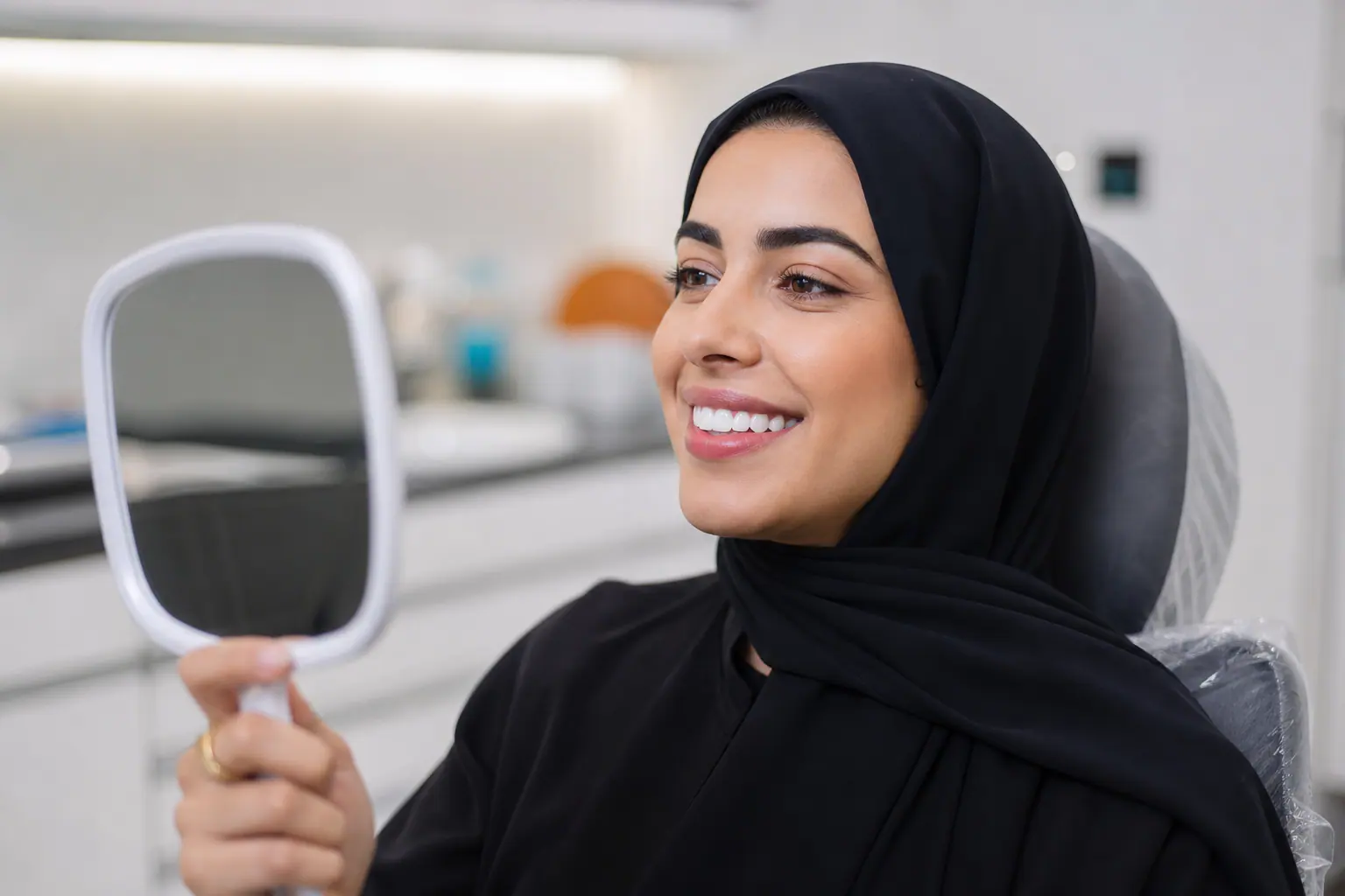 An implant crown after immediate implantation — a natural smile in Abu Dhabi