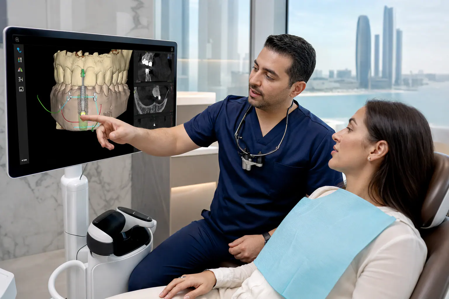 Immediate Implant Planning — Radiology Review and Bone Evaluation at Abu Dhabi Clinic