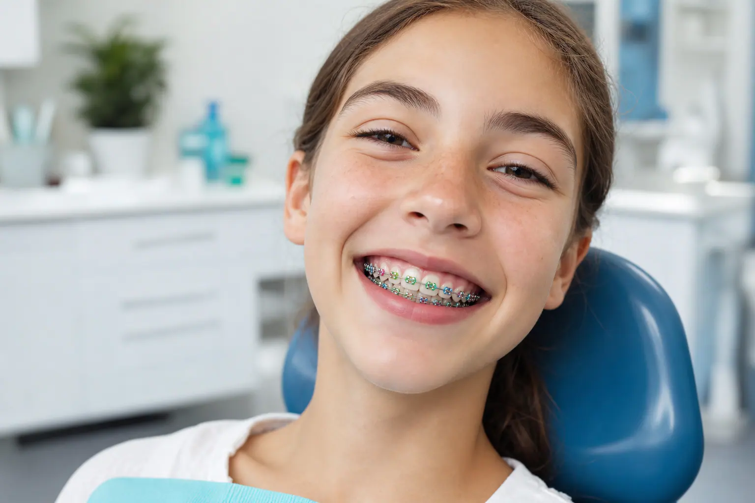 Colorful metal braces for children - Abu Dhabi