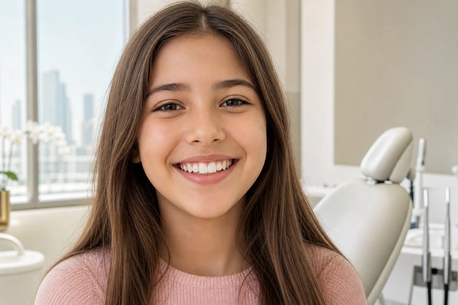 Smile after orthodontics for children - Al Ahli Center Abu Dhabi