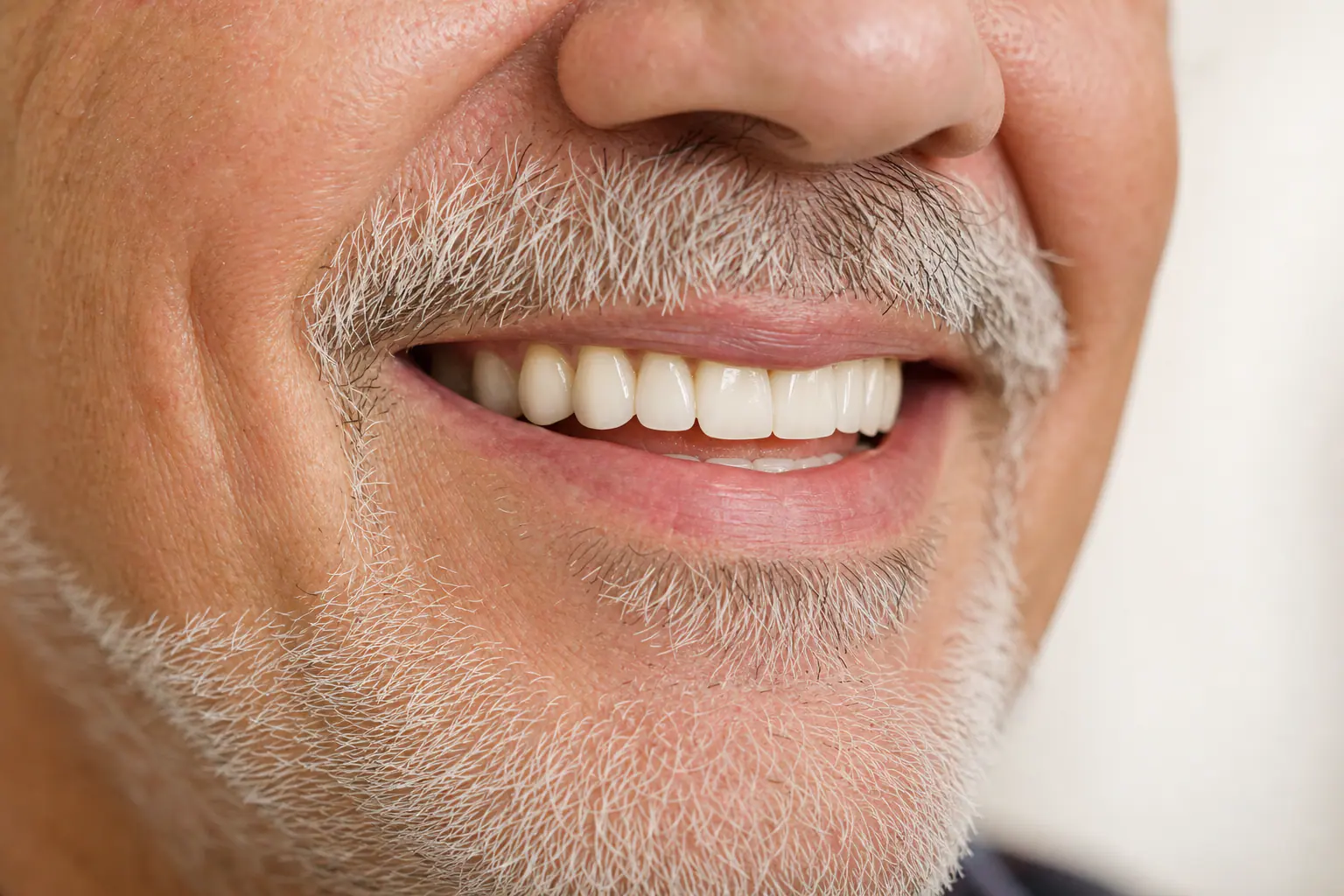 Implant crown for the elderly - a natural smile after dental implants in Abu Dhabi