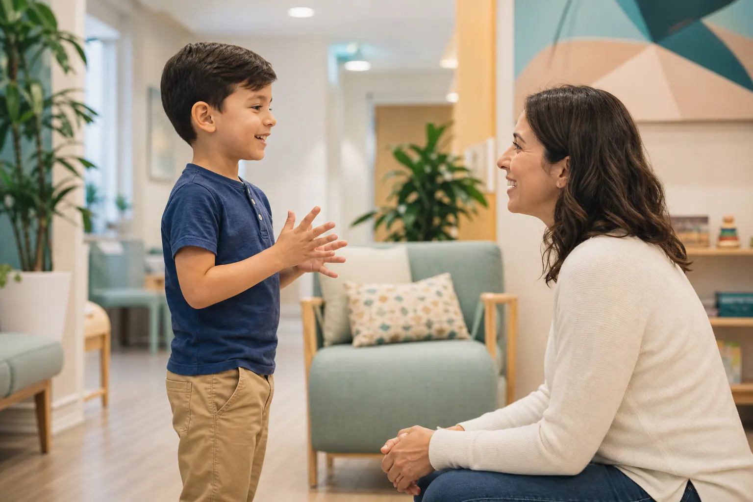 Child communicates confidently after improving speech clarity